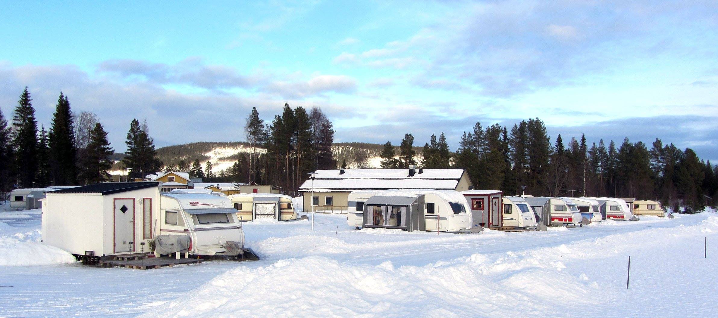 Fjällcampingen i Klövsjö under vintern