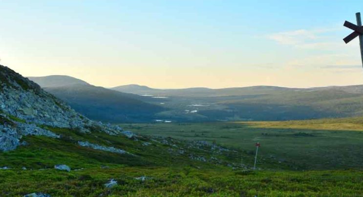 Sommarvy på fjället i Vemdalen.